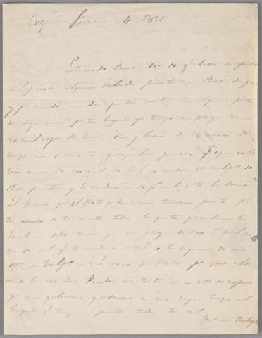 Primera imagen del registro Carta de Pablo Vicuña a Bernardo Vicuña