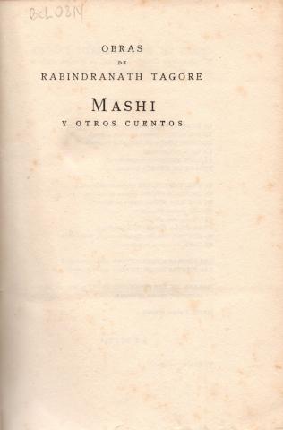 Primera imagen del registro Mashi y otros cuentos