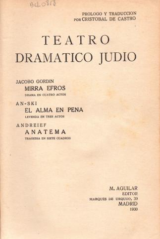 Primera imagen del registro Teatro Dramático Judio
