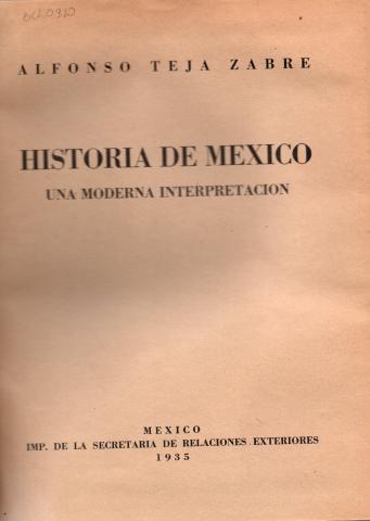 Primera imagen del registro Historia de México una moderna interpretación