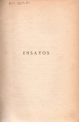 Primera imagen del registro Ensayos