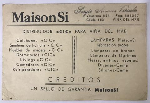 Primera imagen del registro Tarjeta de Presentación MaisonSi