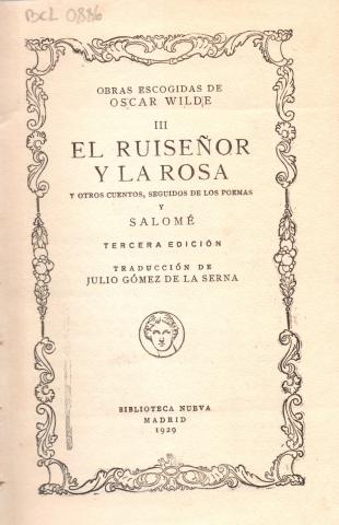 Primera imagen del registro El Ruiseñor y la Rosa