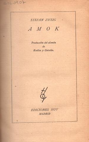 Primera imagen del registro Amok
