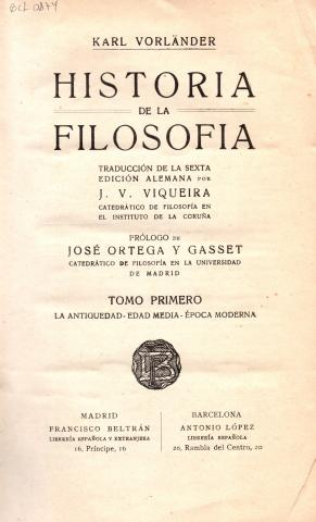 Primera imagen del registro Historia de la filosofía