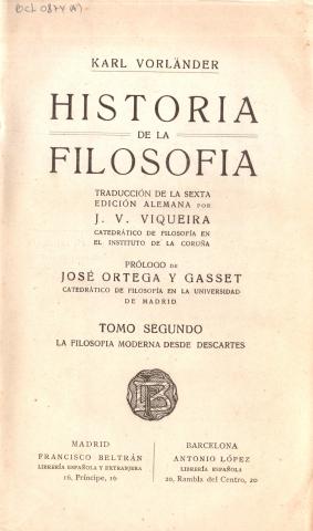 Primera imagen del registro Historia de la filosofía, Tomo II