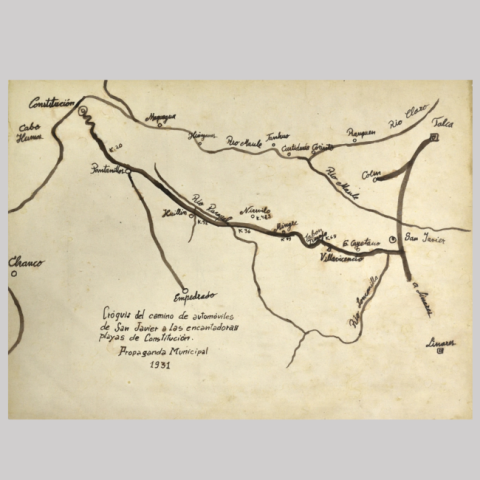 Primera imagen del registro Croquis de Camino de Automóviles de San Javier a las Encantadoras Playas de Constitución
