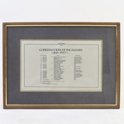 Primera imagen del registro Gobernadores de Magallanes (1843-1900)