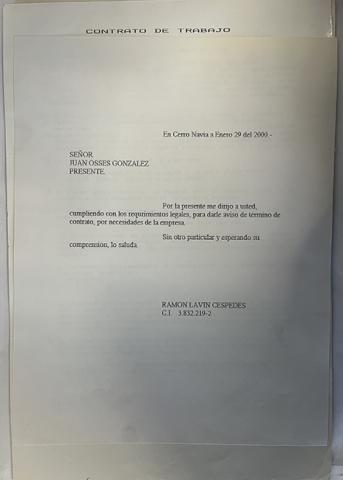 Primera imagen del registro Conjunto de documentos de Ramón Lavín
