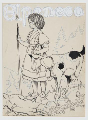 Primera imagen del registro Shirley Temple en Heidi, revista El Peneca